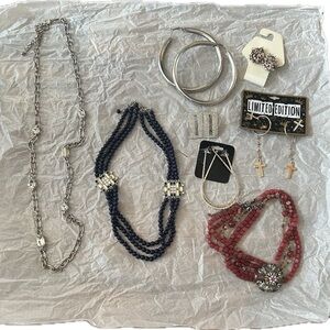 Silver and Red Jewelry bundle